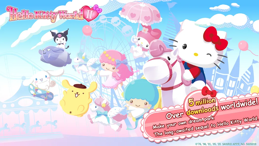 HelloKittyWorld2 Sanrio Kawaii (ХеллоуКиттиВорлд2 Санрио Каваии)  [МОД Меню] Screenshot 1