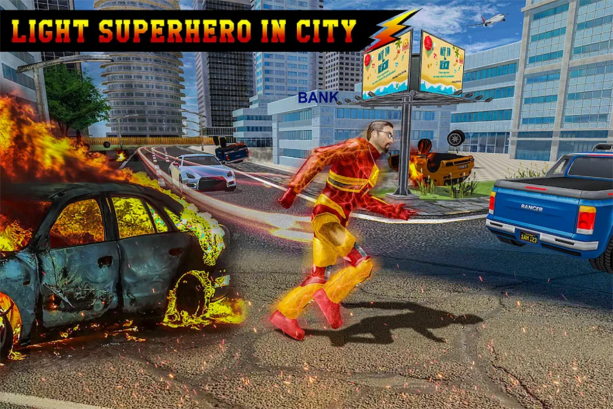 Light Superhero Speed Hero  [МОД Бесконечные деньги] Screenshot 3