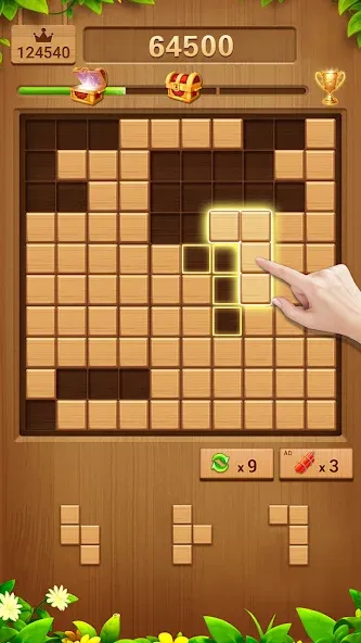 Wood Block Puzzle Addictive  [МОД Все открыто] Screenshot 4