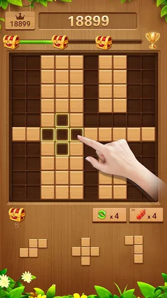 Wood Block Puzzle Addictive  [МОД Все открыто] Screenshot 5