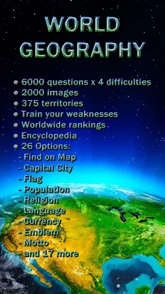 World Geography - Quiz Game  [МОД Меню] Screenshot 1