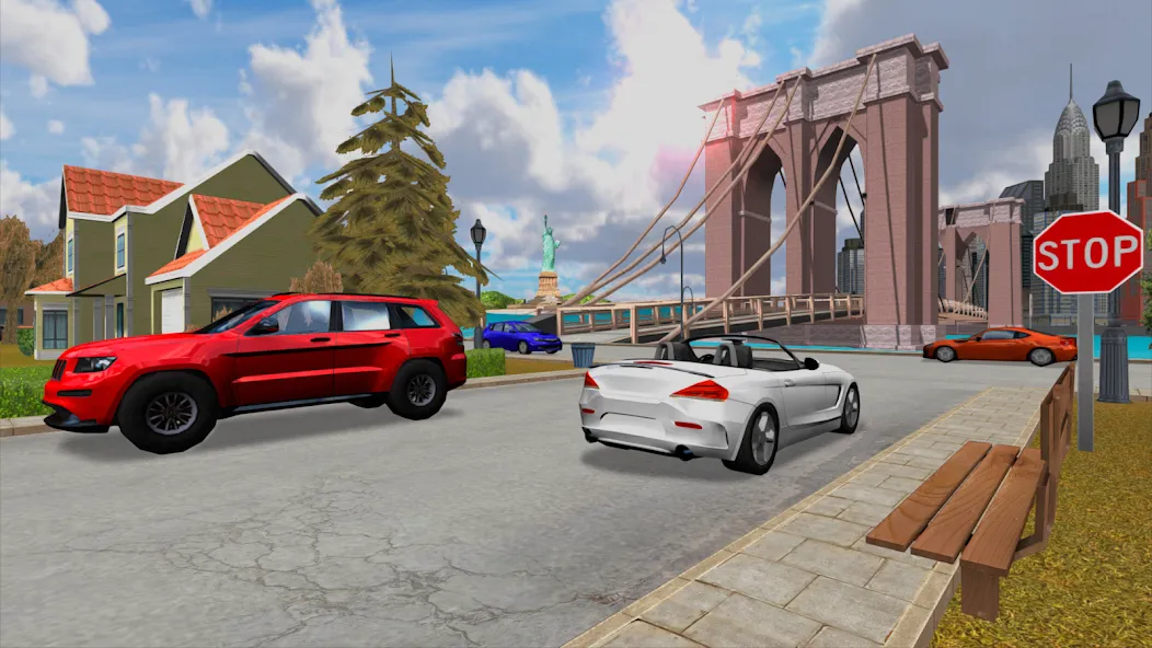 Car Driving Simulator: NY (Симулятор вождения автомобиля)  [МОД Много монет] Screenshot 5