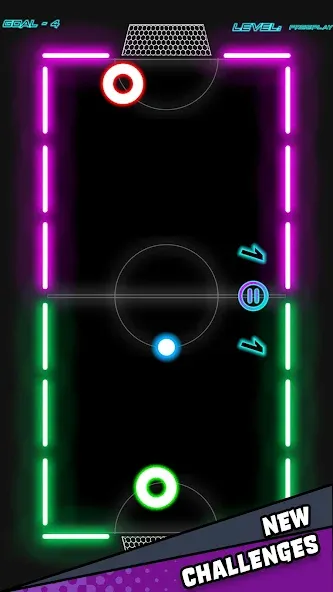 Air Hockey Glow HD Ultimate 2D (Эйр)  [МОД Mega Pack] Screenshot 1