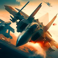 Скачать взломанную Aircraft Strike: Jet Fighter  [МОД Mega Pack] - полная версия apk на Андроид