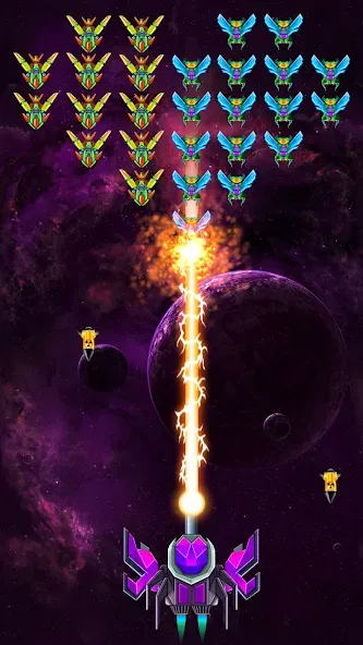 Galaxy Attack: Shooting Game (Гэлэкси Аттак)  [МОД Mega Pack] Screenshot 3