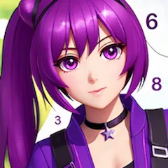 Скачать взломанную Anime Manga Color by Numbers  [МОД Меню] - последняя версия apk на Андроид