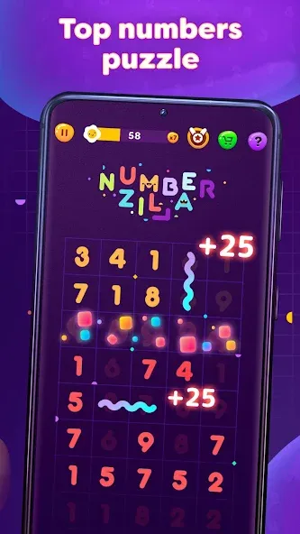 Numberzilla: Number Match Game (Намберзилла)  [МОД Menu] Screenshot 2