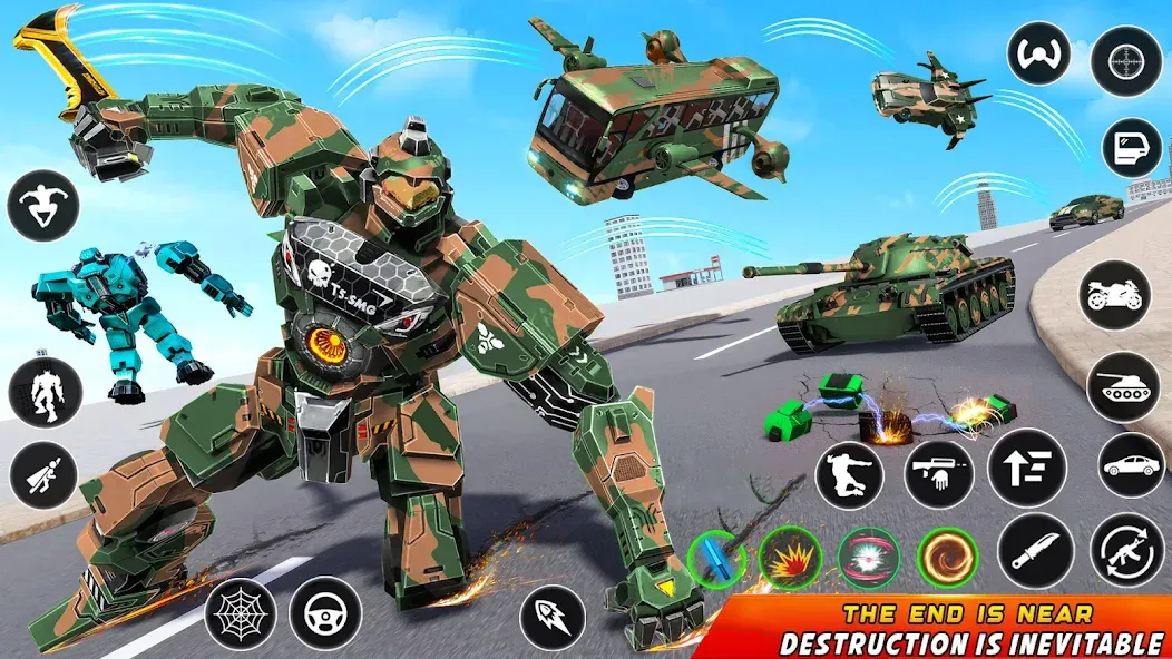 Army Bus Robot Car Game 3d  [МОД Menu] Screenshot 1