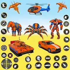 Скачать взлом Spider Mech Wars - Robot Game  [МОД Mega Pack] - последняя версия apk на Андроид