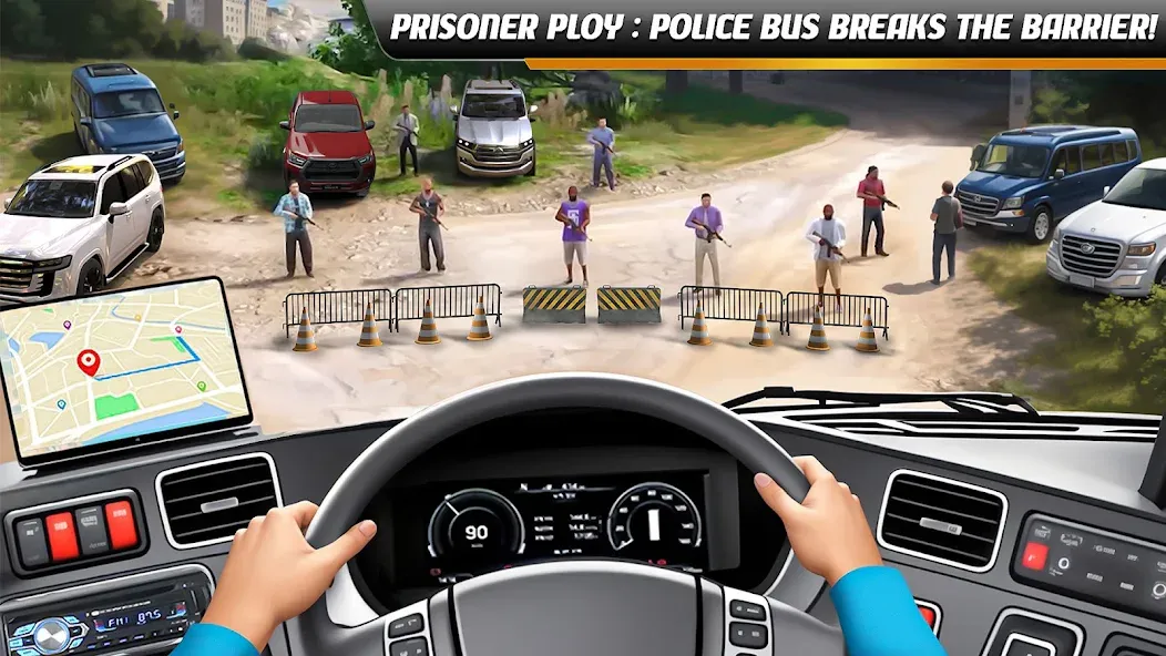 Police Bus Simulator Bus Games  [МОД Unlimited Money] Screenshot 1