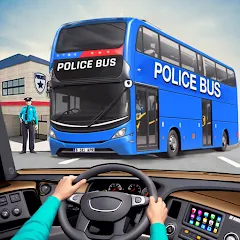 Скачать взломанную Police Bus Simulator Bus Games  [МОД Unlimited Money] - последняя версия apk на Андроид