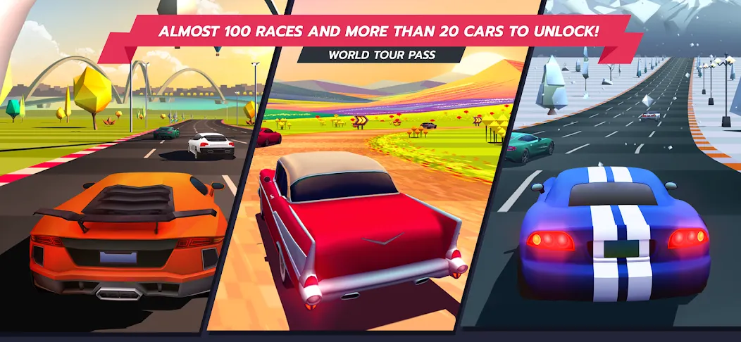 Horizon Chase – Arcade Racing (Хорайзон Чейс)  [МОД Бесконечные деньги] Screenshot 2