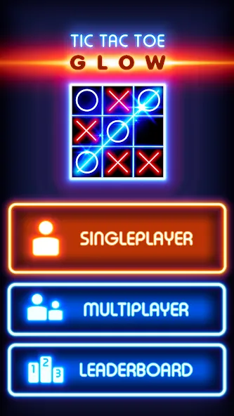 Tic Tac Toe Glow: 2 Players  [МОД Меню] Screenshot 1