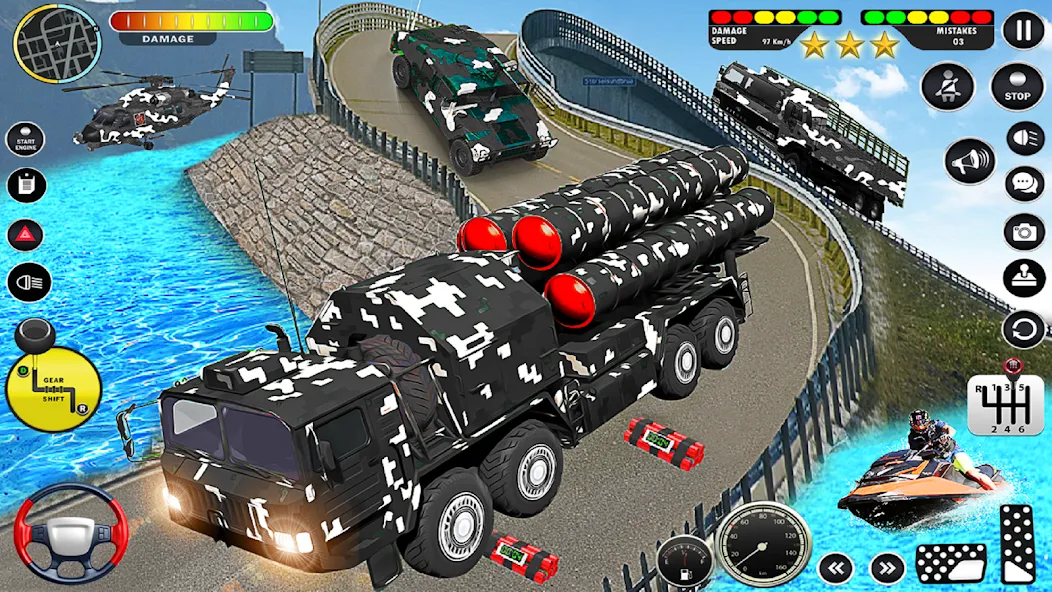 Army Vehicle Transport Truck (Армейский транспортный грузовик для военной техники)  [МОД Меню] Screenshot 3