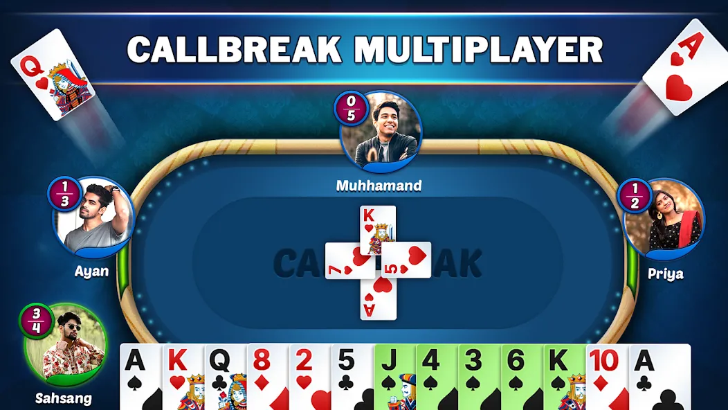 Callbreak Star - Card Game (Коллбрик Стар)  [МОД Много монет] Screenshot 1