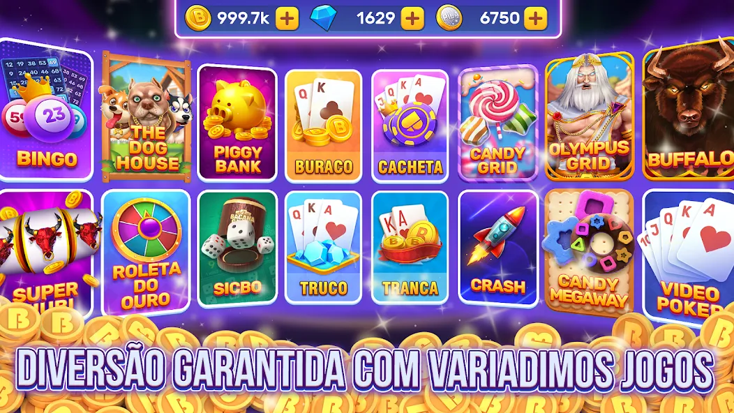 Bacana Games: Buraco & Slots (Бакана Геймс)  [МОД Бесконечные монеты] Screenshot 1