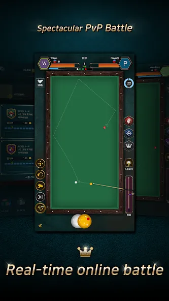 Real Billiards Battle - carom (Риал Бильярдс Батл)  [МОД Много монет] Screenshot 1