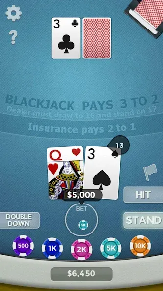 Blackjack 21  [МОД Unlimited Money] Screenshot 1