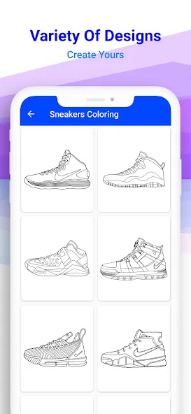 Basketball Shoes Coloring Book (Раскраска кроссовок для баскетбола)  [МОД Бесконечные деньги] Screenshot 3