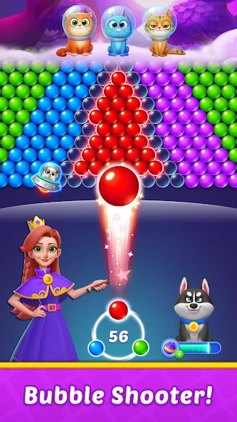 Bubble Shooter Kingdom  [МОД Unlocked] Screenshot 2