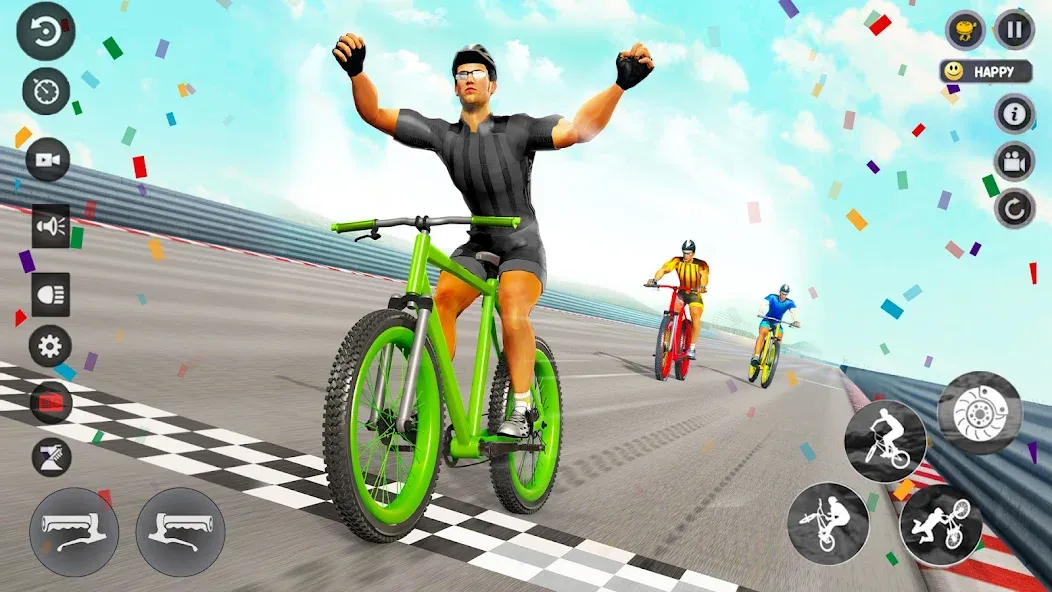 BMX Cycle Race 3d Cycle Games (гонка на велосипедах 3D игры на велосипеде)  [МОД Много монет] Screenshot 3