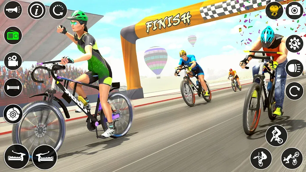 BMX Cycle Race 3d Cycle Games (гонка на велосипедах 3D игры на велосипеде)  [МОД Много монет] Screenshot 4