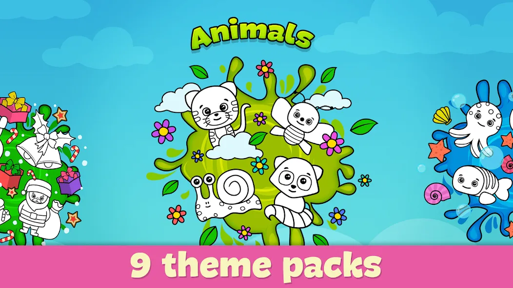 Coloring Book - Games for Kids  [МОД Бесконечные монеты] Screenshot 4