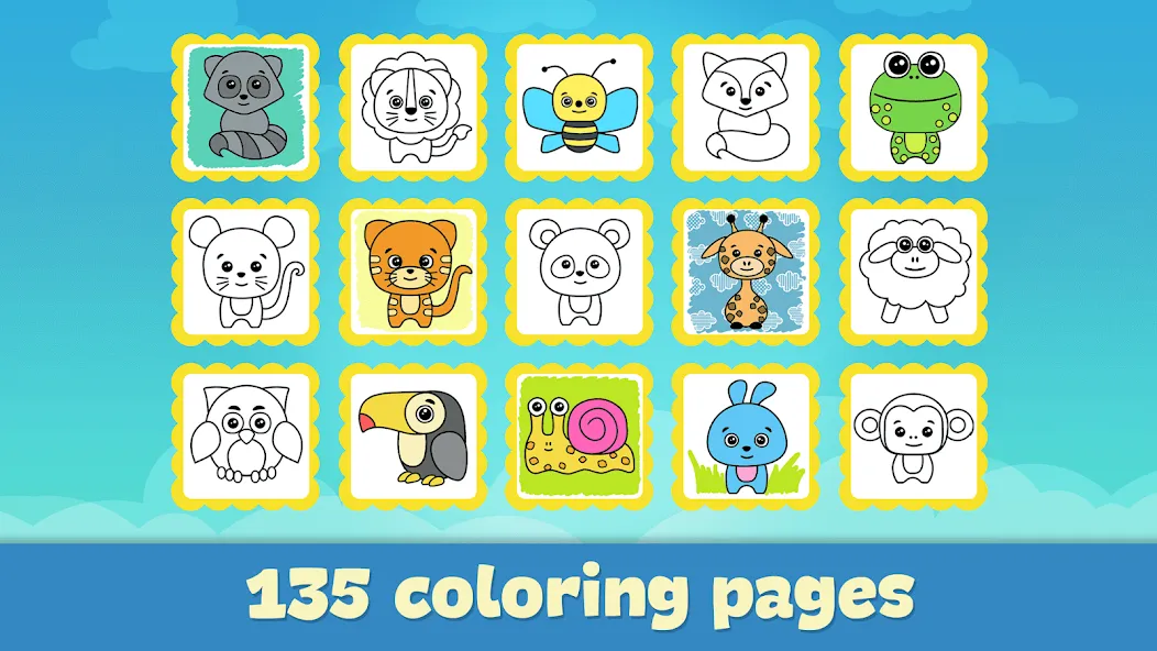 Coloring Book - Games for Kids  [МОД Бесконечные монеты] Screenshot 5