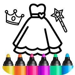 Взломанная Bini Game Drawing for kids app (Бини)  [МОД Много денег] - полная версия apk на Андроид