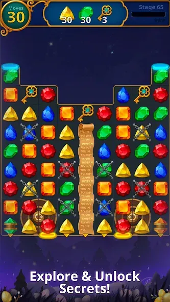 Jewels Magic: Mystery Match3 (Джуэлс Мэджик)  [МОД Меню] Screenshot 3