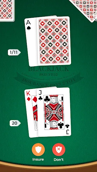 Blackjack (Блэкджек)  [МОД Много монет] Screenshot 3