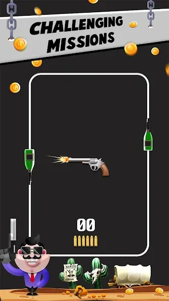 Bottle Shooting VS Gun  [МОД Бесконечные деньги] Screenshot 1