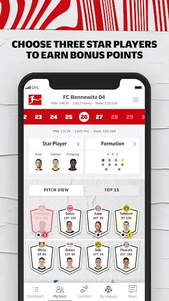 Bundesliga Fantasy Manager (Бундеслига Фэнтези Менеджер)  [МОД Бесконечные деньги] Screenshot 3