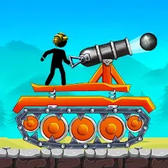 Скачать взломанную The Tank: Stick pocket hill (Зе Тенк)  [МОД Много денег] - стабильная версия apk на Андроид