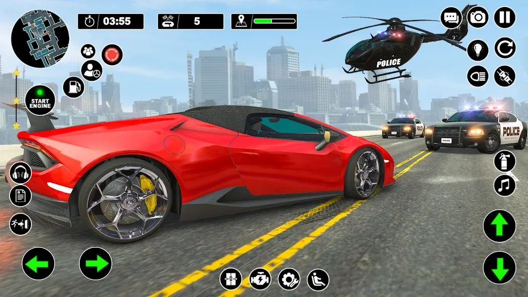 Police Helicopter Chase Game  [МОД Menu] Screenshot 4