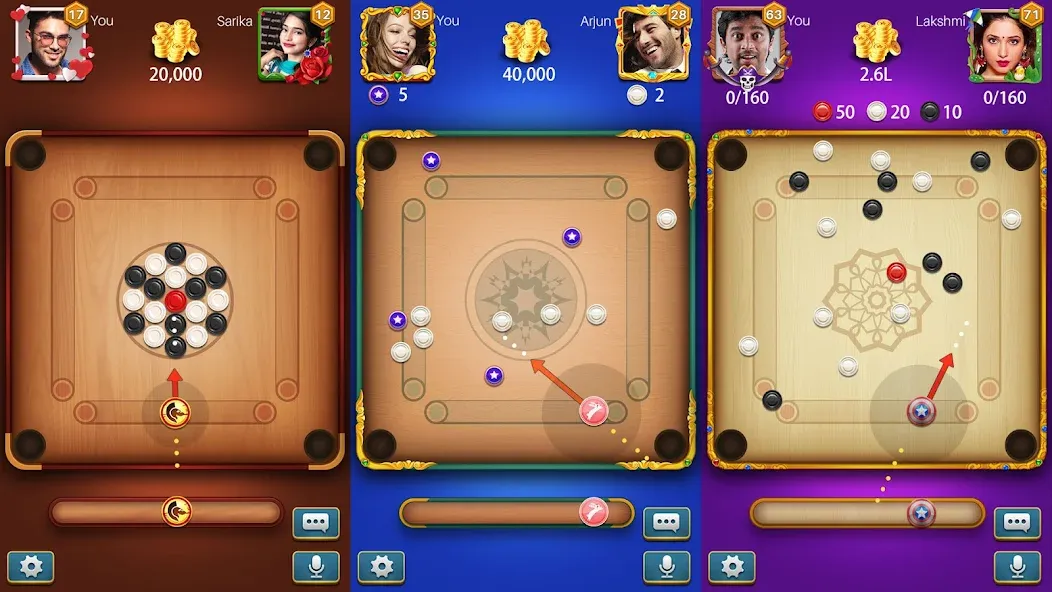 Carrom Meta-Board Disc Game (Карром Мета)  [МОД Mega Pack] Screenshot 1