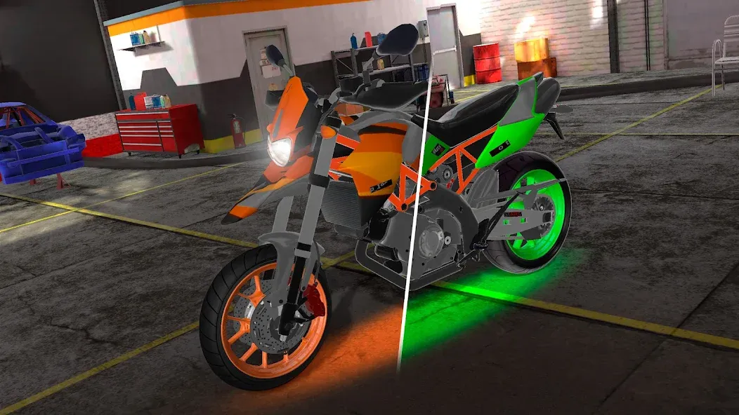 Motorcycle Real Simulator (Мотоцикл Реальный Симулятор)  [МОД Много монет] Screenshot 2