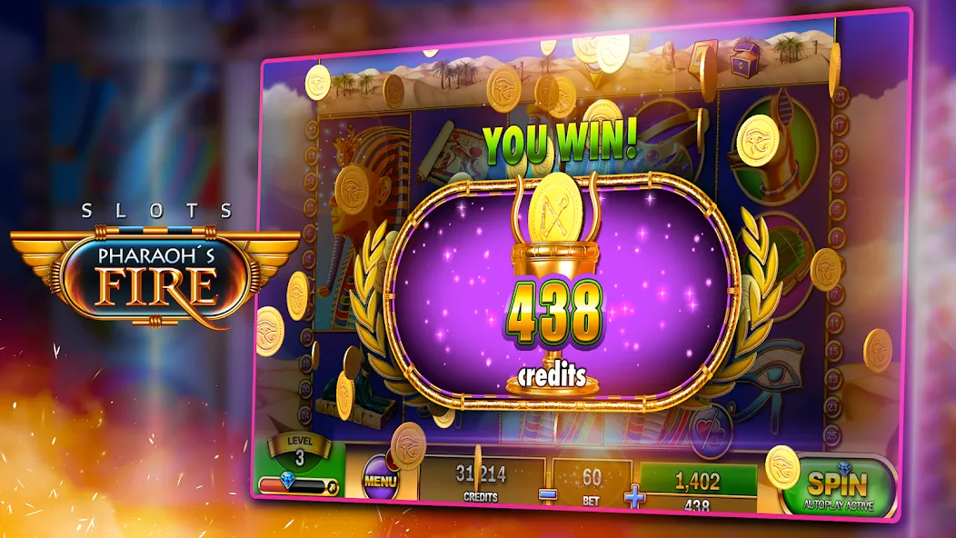 Slots - Pharaoh's Fire (Слоты)  [МОД Меню] Screenshot 3