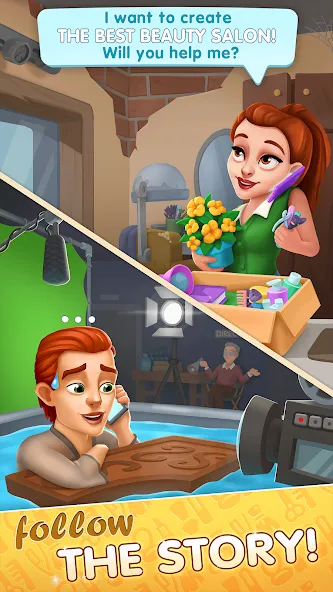 Beauty Tycoon: Hair Salon Game (Бьюти Тайкун)  [МОД Бесконечные деньги] Screenshot 1