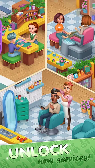 Beauty Tycoon: Hair Salon Game (Бьюти Тайкун)  [МОД Бесконечные деньги] Screenshot 3