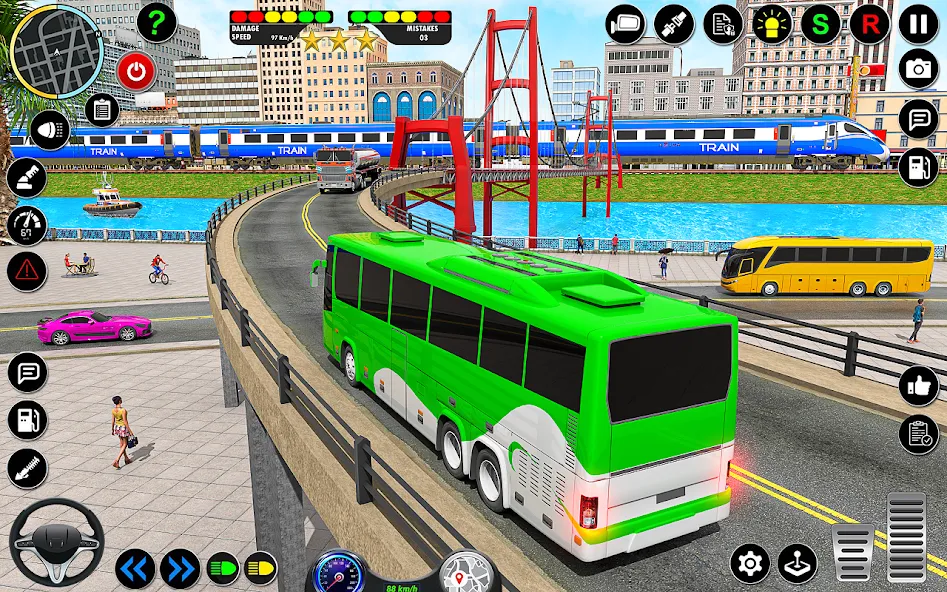 City Bus Simulator 3D Bus Game (Симулятор городского автобуса 3D  игра   )  [МОД Бесконечные монеты] Screenshot 4