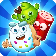 Скачать взломанную Sugar Heroes - match 3 game  [МОД Все открыто] - последняя версия apk на Андроид