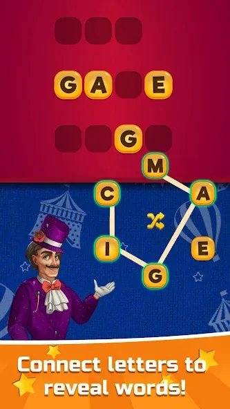 Circus Words: Magic Puzzle  [МОД Бесконечные деньги] Screenshot 3