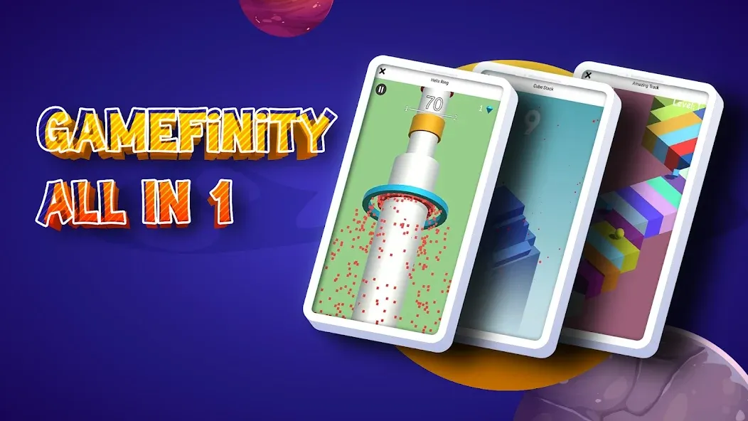 GameFinity: Arcade Mini games  [МОД Много монет] Screenshot 1