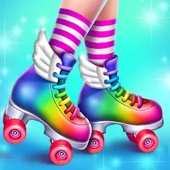 Скачать взломанную Roller Skating Girls  [МОД Много монет] - стабильная версия apk на Андроид