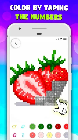 Pixel Art book・Color by number  [МОД Бесконечные монеты] Screenshot 2