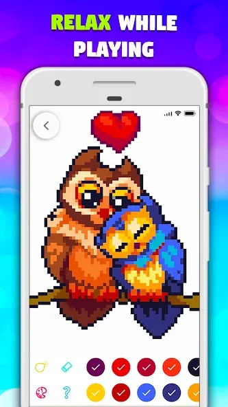 Pixel Art book・Color by number  [МОД Бесконечные монеты] Screenshot 3