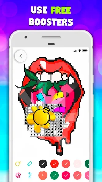 Pixel Art book・Color by number  [МОД Бесконечные монеты] Screenshot 4