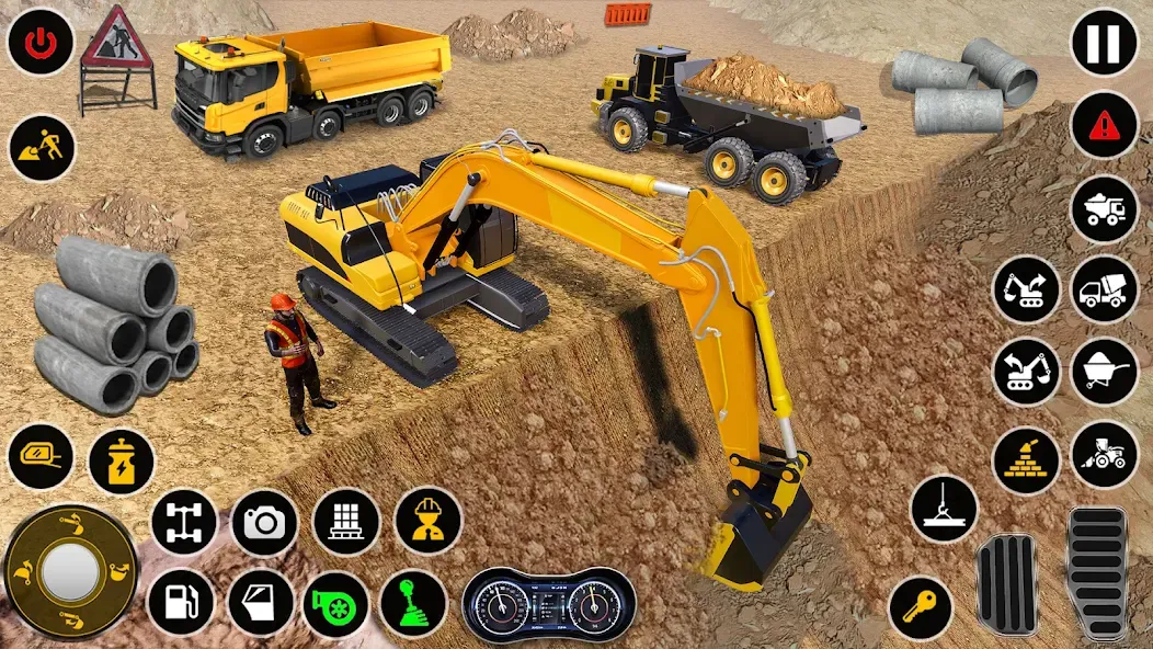 Construction Dump Truck Game (Конструкционный симулятор самосвала)  [МОД Много денег] Screenshot 5