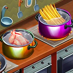 Скачать взломанную Cooking Team: Restaurant Games  [МОД Бесконечные монеты] - полная версия apk на Андроид